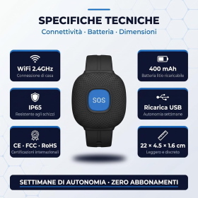 SMARTWATCH BRACCIALETTO SOS GiDaCom LIFE ALERT